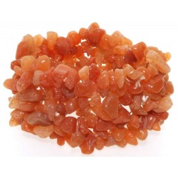 Peach Aventurine Gemstone Cuff Bracelet